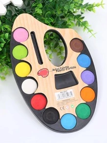 顏色混合的水彩調色盤,專業便攜式水彩畫筆組,適用於成年人和學生 - 彩色 - 查看 1