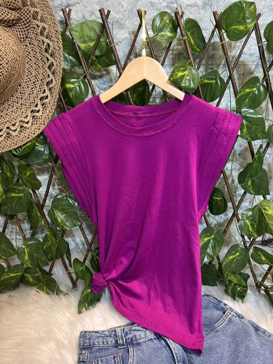 Women T-Shirts - 紫色 - 查看 1