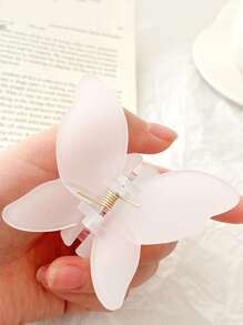 2 chiếc kẹp tóc hình con bướm nhẹ nhàng, phụ kiện kẹp tóc thanh lịch kết cấu mờ - Nhiều màu - Xem 3