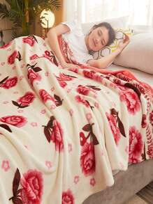 1pc Printed Thin Quilted Blanket For All Seasons, Made Of Gold Mink, Perfect For Summer Nap And Bedroom Home Decor