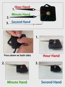 1套個性化創意簡約牆面裝飾靜音壓克力時鐘 - 彩色 - 查看 6
