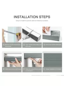 1pc Solid Color Cordless Pleated Fabric Shade Temporary Blinds Suitable For Living Room, Office, Bedroom, Kitchen, Bathroom Gifts Birthday Graduation