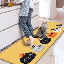 1 Miếng Đầy màu sắc In Thảm Đối với Phòng ngủ Chống dầu Chống trượt Hình chữ nhật Nhà  Trang trí Thảm Hành lang Phòng khách Thảm chùi chân  Tấm thảm - Màu vàng - Xem 6