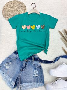 Women T-Shirts - màu xanh lá - Xem 2