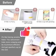 2 件熱昇華空白,適合 Diy 定制 - 捏緊完美的玻璃杯夾,實現安全熱昇華轉印 - 20 盎司熱昇華玻璃杯,帶玻璃杯夾緊工具 - 熱昇華馬克杯的理想選擇 - 黑與白 - 查看 6