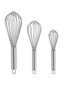 3 peças Batedores para Cozinhar, Batedor de Aço Inoxidável para Misturar, Bater, Bater e Mexer, Conjunto de Batedor de Arame de Balão Versão Aprimorada, 8+10+12