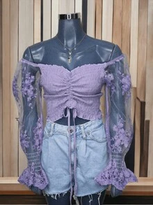 Top Fruncido Manga Larga COLORES AL AZAR - Multicolor - Ver 4