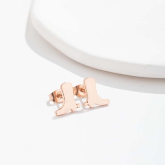 1對不銹鋼哥特式獨角獸馬耳環龐克首飾類動物耳釘Kawaii耳環