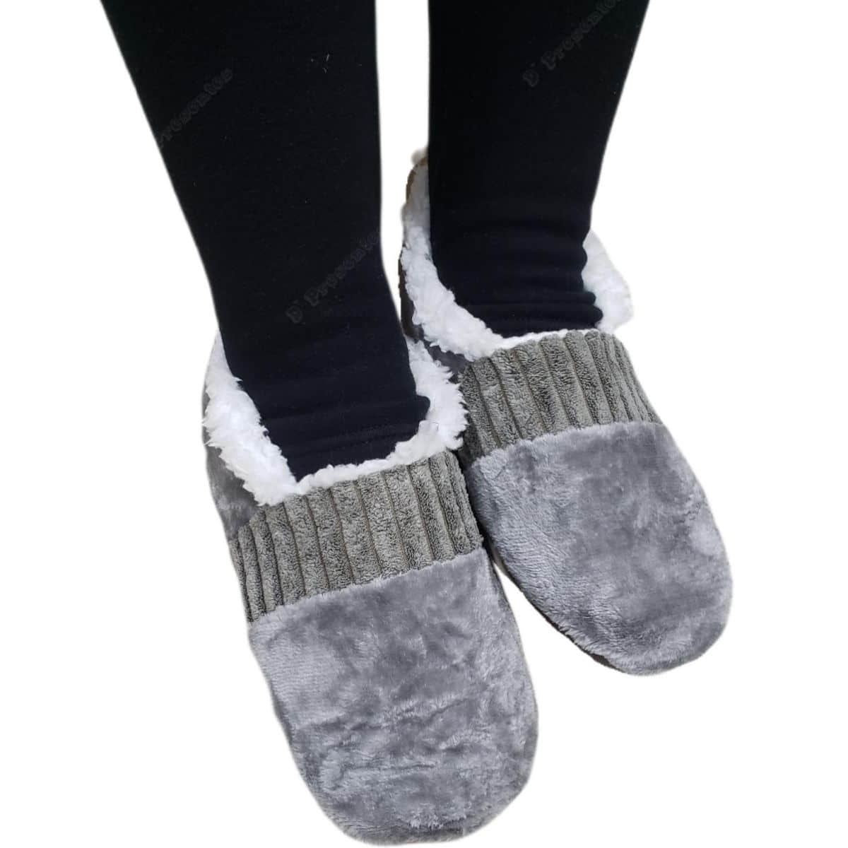 Women Over the Calf Socks - Grey - View 1