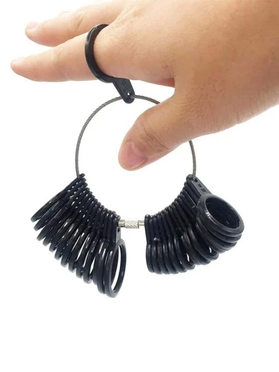 1pc Plastic Finger Sizer For Accurate Measuring Ring Size