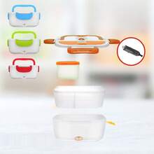 Electric Heating Lunch Box Outdoor Food Warmer Large Container Box Stainless Steel - View 8