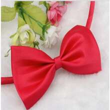 1pc Solid Color Adjustable Bowtie Collar For Dogs And Cats