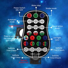 Đèn tiệc sân khấu DJ, Đèn LED kích hoạt bằng âm thanh Đèn laser RGB Máy chiếu nhấp nháy có điều khiển từ xa cho Giáng sinh Trang trí Halloween Karaoke Quán rượu KTV Bar Khiêu vũ Quà tặng Sinh nhật Đám cưới - màu đen - Xem 7