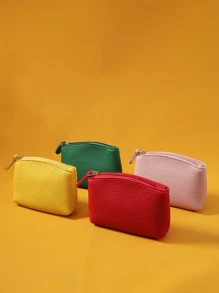 Fashion Women Pu Wallet Lightweight Pattern Cash ID Card Credit CardPortable Pocket Small Pocket Wallet Short Wallet Malist Fashion Modern Business For Anniversary For Christmas On Valentine Day For Birthday Gift For Gift For Couple For Girls For Lady For Female Bag School Supplies For School Dorm Room & Back To School Pouch For Women Wallet Mini Wallet Purse Wallet Coin Wallet - Red - View 3