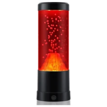 Volcano Lava Lamp,Battery Powered Night Light with Volcano Eruption Effect,Desk Lamp for Room Office Desktop Decoration,Mood Lamp for Adults and Kids,Novelty Gifts for Boys and Girls - 黑色 - 查看 1