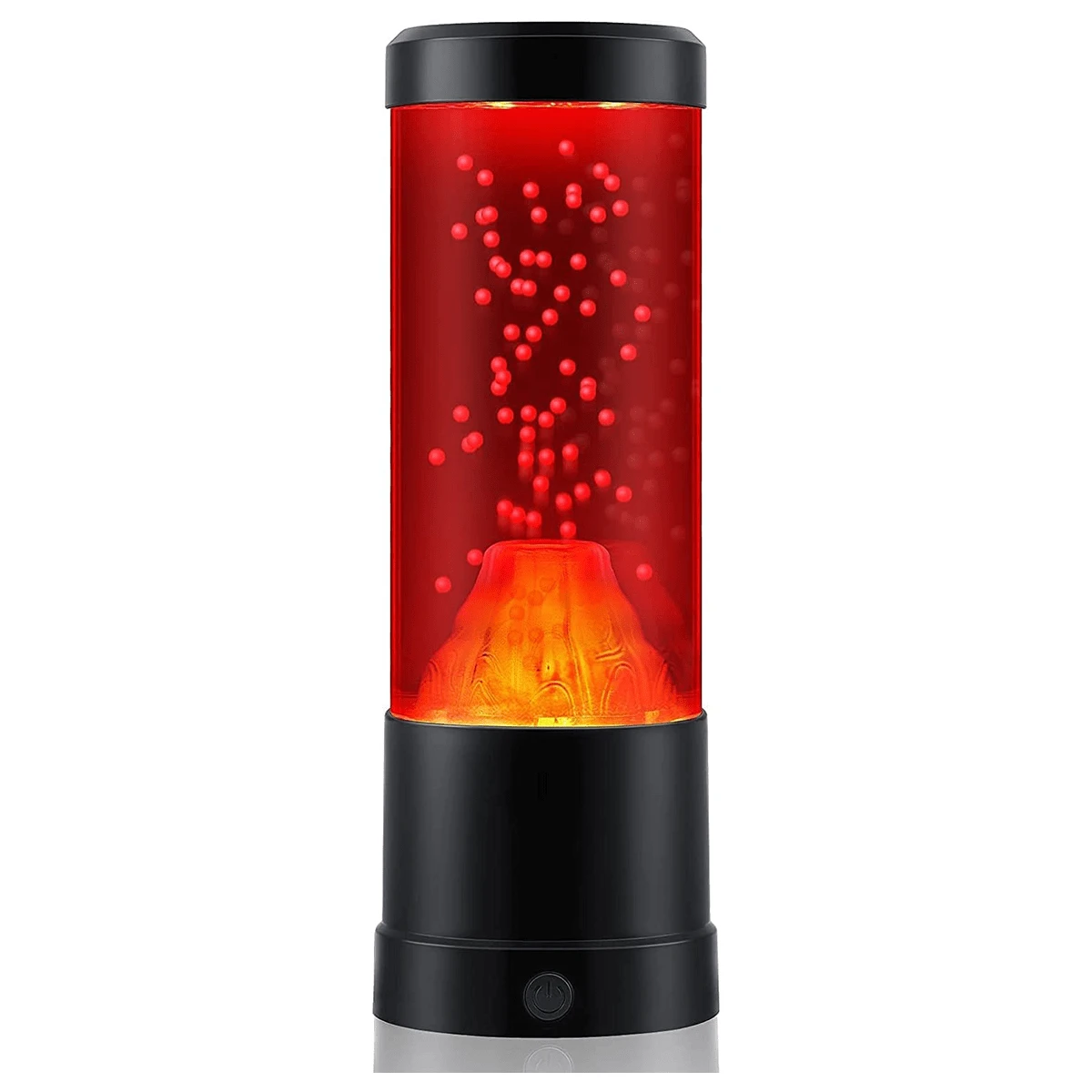 Volcano Lava Lamp,Battery Powered Night Light with Volcano Eruption Effect,Desk Lamp for Room Office Desktop Decoration,Mood Lamp for Adults and Kids,Novelty Gifts for Boys and Girls - 黑色 - 查看 1