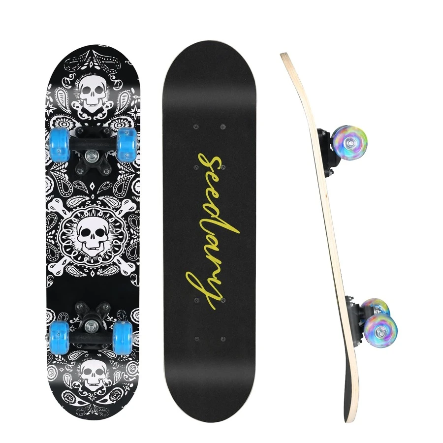 Patinetas Skateboard Completo para Principiantes Adultos Adolescentes Niños Tablas de 17/24 Pulgadas Patineta Estándar 7 Capas Alpine Maple Deck ABEC-7 - L - Ver 1