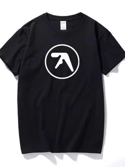 Aphex Twin A.F.X. ロゴ Tシャツ 黒 Camiseta Aphex Twin T Shirt Official Logo Blusa 100% Algodão