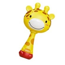 1PC Đồ chơi lục lạc hình hươu cao cổ đáng yêu có cốc hút: Gạc silicon mềm, âm thanh rung lắc – Hoàn hảo để xoa dịu trẻ sơ sinh - Màu vàng - Xem 7