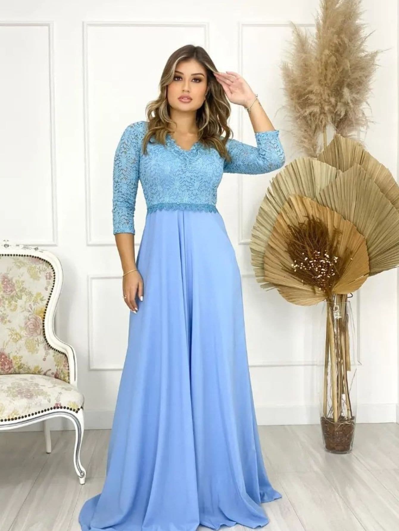 Women Party Dresses - Baby Blue - View 1