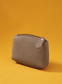 Cartera de mujer de moda en PU, ligera, con patrón, para efectivo, DNI, tarjeta de crédito, bolsillo portátil, bolsillo pequeño, cartera corta, minimalista, de moda, moderna, de negocios, para aniversario, Navidad, San Valentín, cumpleaños, regalo para niña, mujer, bolso, útiles escolares, mochila, monedero, cartera mini - Caqui - Ver 3