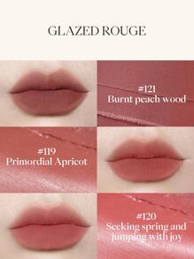 JOOCYEE Lápiz labial de larga duración con textura suave y cremosa en tono rojo mate "Matte Muddy Rouge 120" para el Día de la Madre buscando Primavera con alegría e impacto de color alto - 120 Seeking Spring And Jumping With Joy - Ver 5