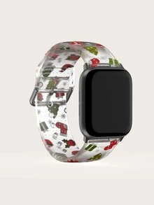 聖誕時尚矽膠錶帶適用於Apple Watch帶:38mm40mm41mm42mm44MM45mm49mm和Apple Watch Series Ultra/SE/8/7/6/5/4/3/2/1 - 彩色 - 查看 2