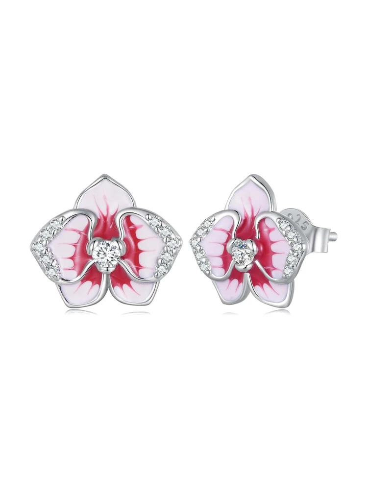 YL Orecchini Farfalla Cuore in argento 925 con Orecchini con granato in pietra portafortuna di gennaio per donna