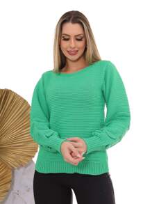 Women Sweaters - 綠色 - 查看 2