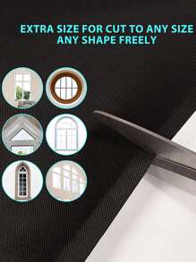 1 Pieza De Tela Para Ventanas Bloqueadora De Luz Más Oscura Y 100% Removible, Para Hacer La Ventana Totalmente A Oscuras, De Vidrio Total, Para Oscurecer La Privacidad Y Para Tintar En Negro Las Pegatinas De Ventana - Negro - Ver 5