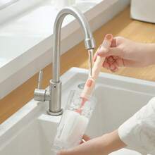 1入長柄可拆卸海綿刷,適用於清洗水瓶,奶瓶等 - 藍色 - 查看 2