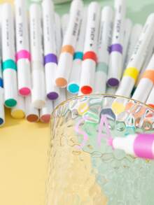 36色丙烯画马克笔套装，儿童绘画艺术专用，不透明，防水，手绘，DIY，可水洗 - 彩色 - 查看 8