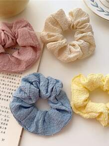 8 piezas Coletero de estilo holgado para mujeres, Scrunchies de satén elástico, sin rastro y delicado coletero para un aspecto simple y elegante, Coleteros casuales Scrunchie para coleta, Accesorios para el cabello Banda elástica Belleza Accesorios para el cabello para el hogar - Multicolor - Ver 6