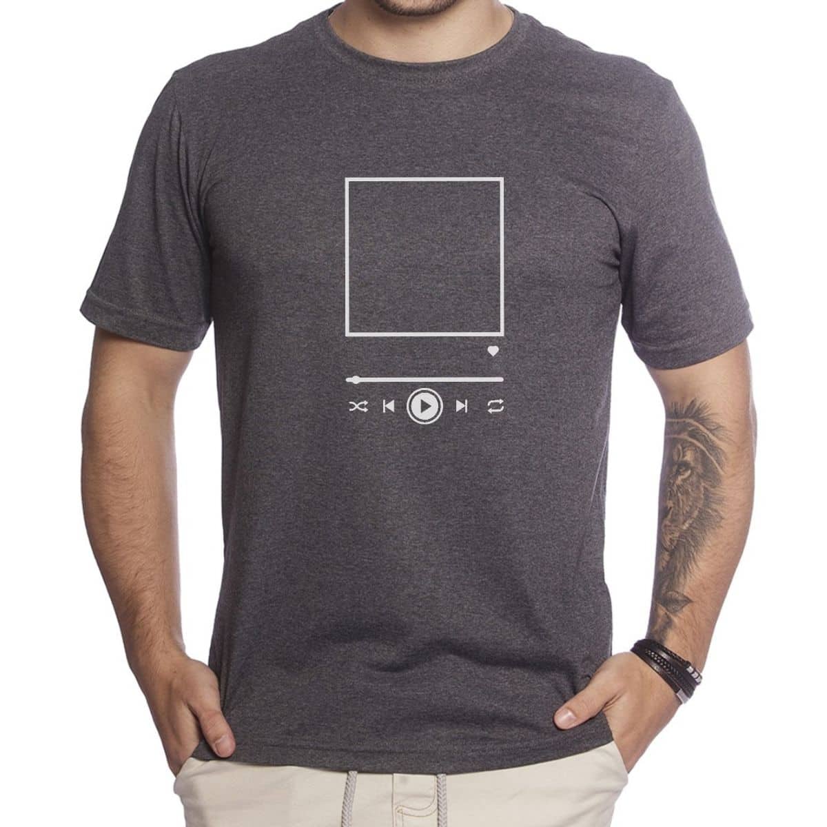 Men T-Shirts - 深灰色 - 查看 1