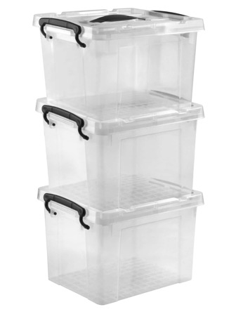 Cajas De Almacenamiento 3pz Transparentes 6 Litros Ag Box