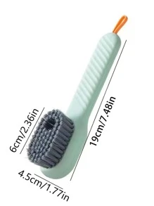 1pc Multifunction Plastic Shoe Brush, Creative Green Shoes Polish Brush For Household - Green - View 2