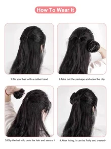 1 件哑光合成纤维甜甜圈发夹，适合日常佩戴