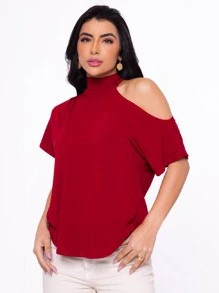 Women Blouses - 紅色 - 查看 3