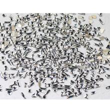 50 颗 5*3 毫米白色水钻 平底玻璃水钻 美甲装饰 DIY 指甲饰品 指甲宝石 美甲用品 指甲 - 銀色 - 查看 3