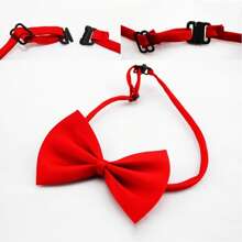 1pc Solid Color Adjustable Bowtie Collar For Dogs And Cats