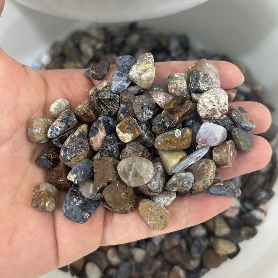 Montagne Jewelry 天然彼得石拋光水晶石頭砂用於風水家居裝飾 - 彩色 - 查看 1