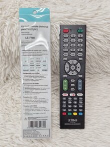 Eletrônicos Controle remoto universal para TV lelong LE-7740 - Preto - Visão 2