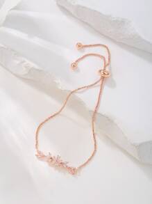 Flower Pulling Bracelet For Women Valentines,Mom,Mother,Mother's Day,Gift - Rose Gold - View 3