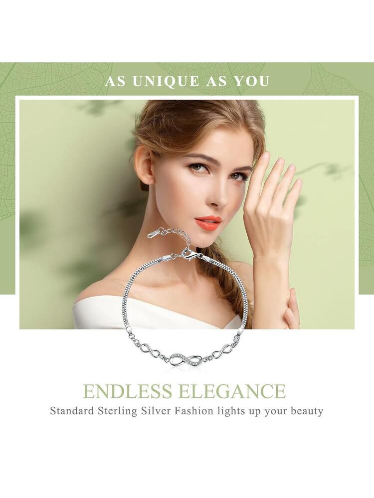 Bracciale Infinito In Argento 925 Con Zirconi: L'Amore Eterno Al Tuo Polso - 2
