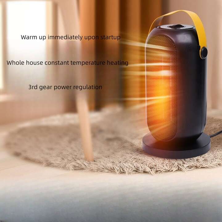 1pc Heater Portable Electric Heater Desktop Heating Fan Indoor Bathroom  Rapid Heating Adjustable Thermostat | SHEIN USA