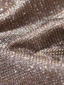 Sexy con cuello en V paquete de la cadera irregular vestido corto de cristal brillante vestidos de las mujeres - Dorado - Ver 4