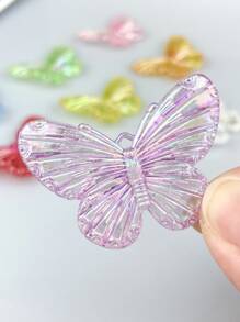 20入組/袋隨機混合多彩蝴蝶形珠子,可用於自製耳環,髮飾,樹脂珠寶製作。同時,也可用作文具,手機殼裝飾,鑰匙扣,杯子,鞋扣,冰箱磁鐵。珠寶製作材料套裝 - 彩色 - 查看 16