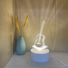 Lámpara De Escritorio Con Forma De Guitarra Eléctrica Sy190 (un Solo Color Sin Interruptor) - Blanco - Ver 5