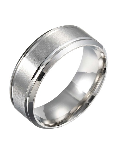 1pc Stainless Steel Unisex Minimalist Ring, Fashionable All-match Design