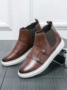 Men's Business Formal & Casual Style Pu Leather Shoes - Brown - View 3
